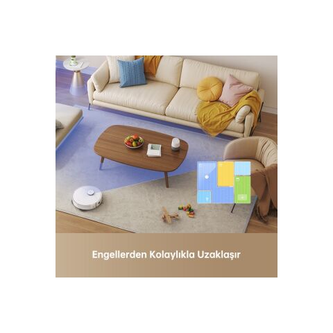 Dreame L10s Pro Gen 2 7.000PA Emiş Gücü Beyaz Robot Süpürge