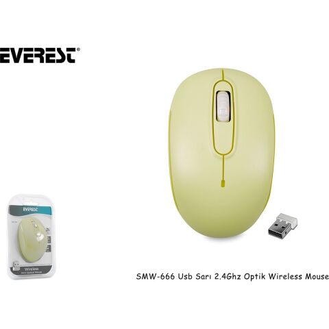 Everest SMW-666 USB Sarı Optik Mouse