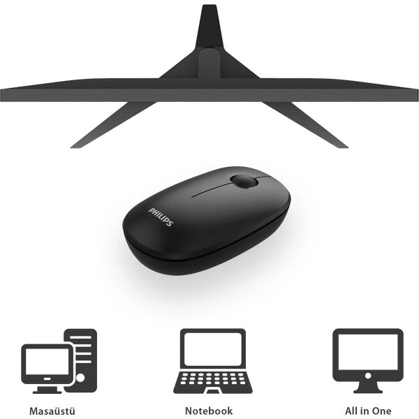 Philips SPK7378 Kablosuz 1600DPI 3 Tuşlu Optik Sessiz Mouse Siyah