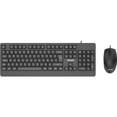 Philips SPT6247 Siyah Kablolu Türkçe Q Klavye ve Mouse Seti