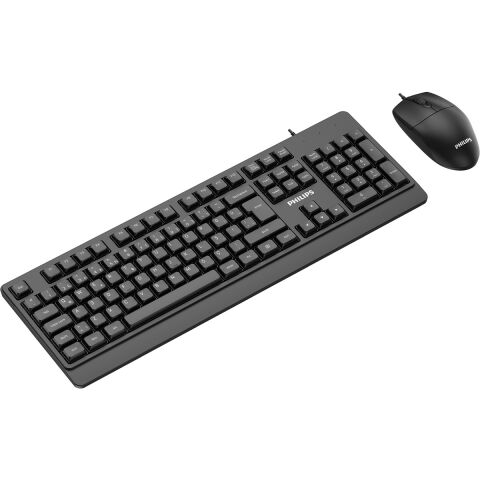 Philips SPT6247 Siyah Kablolu Türkçe Q Klavye ve Mouse Seti