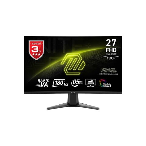 MSI 27'' MAG 27C6F 1920x1080 (FHD) 16:9 CURVE 1500R RAPID VA 180HZ 1MS ADAPTIVE-SYNC GAMING MONITOR