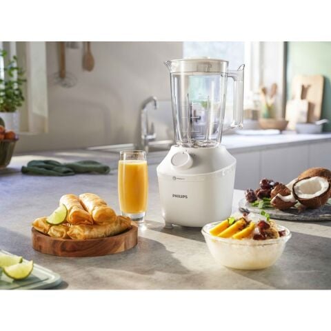 Philips 3000 Serisi HR2041/00 ProBlend Teknolojisi, 450W, 1,9 Lt, Paslanmaz Çelik Bıçaklar Beyaz Blender
