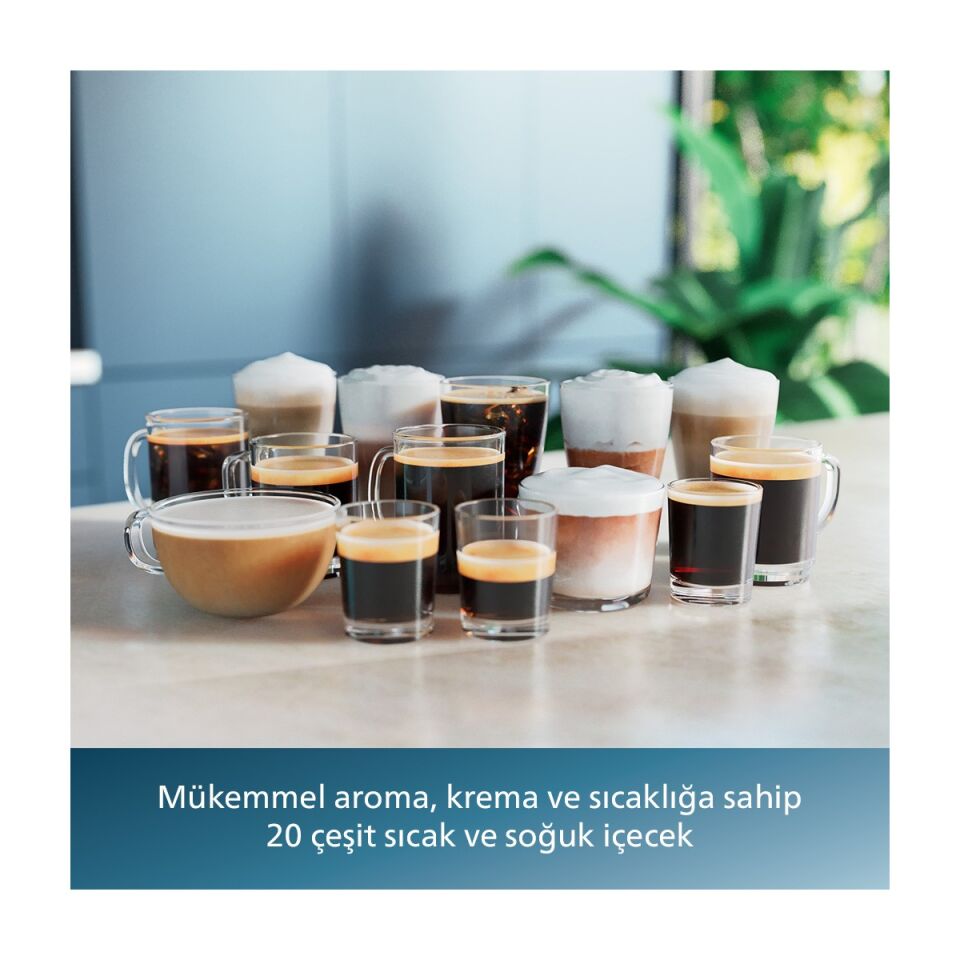 Philips EP5543/80 5500 Serisi LatteGo Tam Otomatik Espresso Makinesi 20 Sıcak ve Soğuk İçecek, Renkli Dokunmatik Ekran,