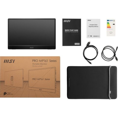 Msı 15.6'' Pro MP161 E2U 1920X1080 (Fhd) 16:9 Flat IPS 60HZ 4ms Adaptıve-Sync Portatıf Monıtor