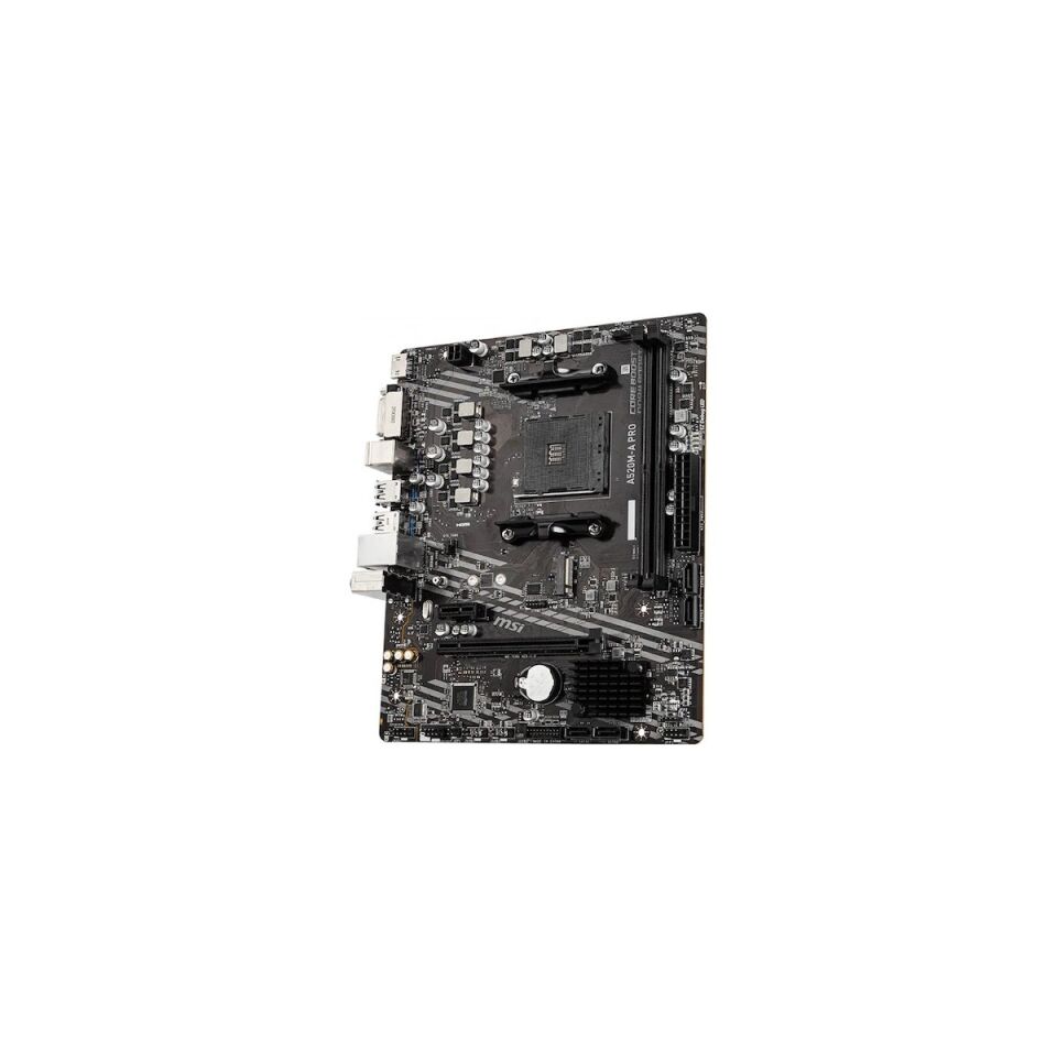 MSI A520M-A PRO AMD A520 Soket AM4 DDR4 4600(OC)MHz mATX Gaming Anakart