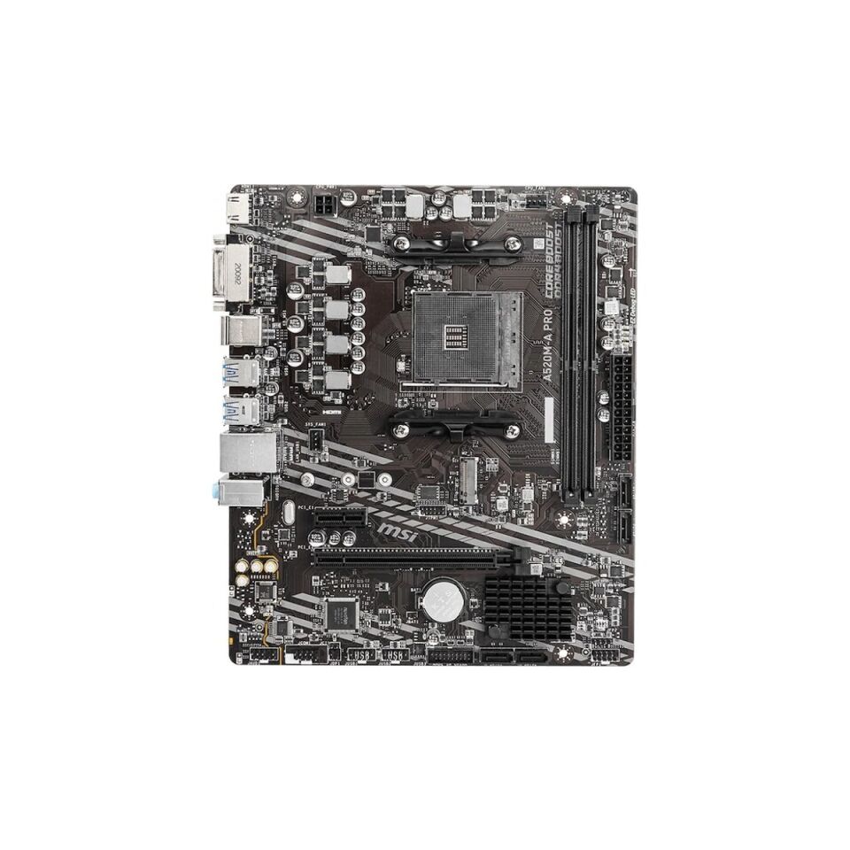 MSI A520M-A PRO AMD A520 Soket AM4 DDR4 4600(OC)MHz mATX Gaming Anakart