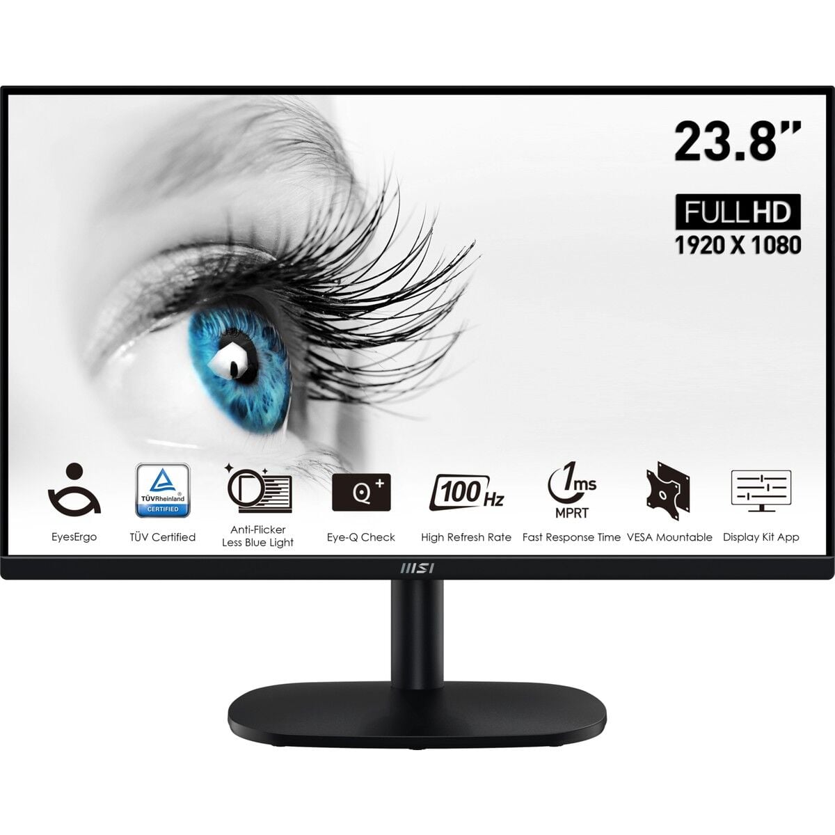 MSI 23.8'' PRO MP245V 1920x1080 (FHD) FLAT VA 100HZ 1MS ADAPTIVE-SYNC MONITOR