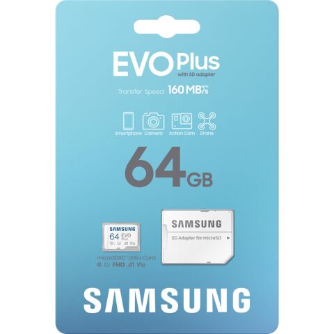 Samsung Evo Plus MB-MC64SA/APC 64GB Microsd Hafıza Kartı