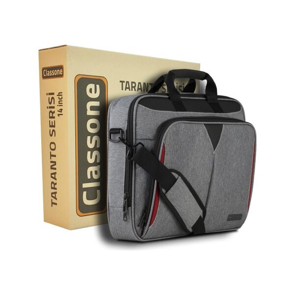 Classone Taranto VP3404 14'' Notebook, Laptop El Çantası-Gri