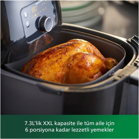Philips Avance Collection HD9650/90 XXL Airfryer 7.3 Lt Tek Hazneli Yağsız Pişirme ve Otomatik Kapanma Özellikli Fritöz