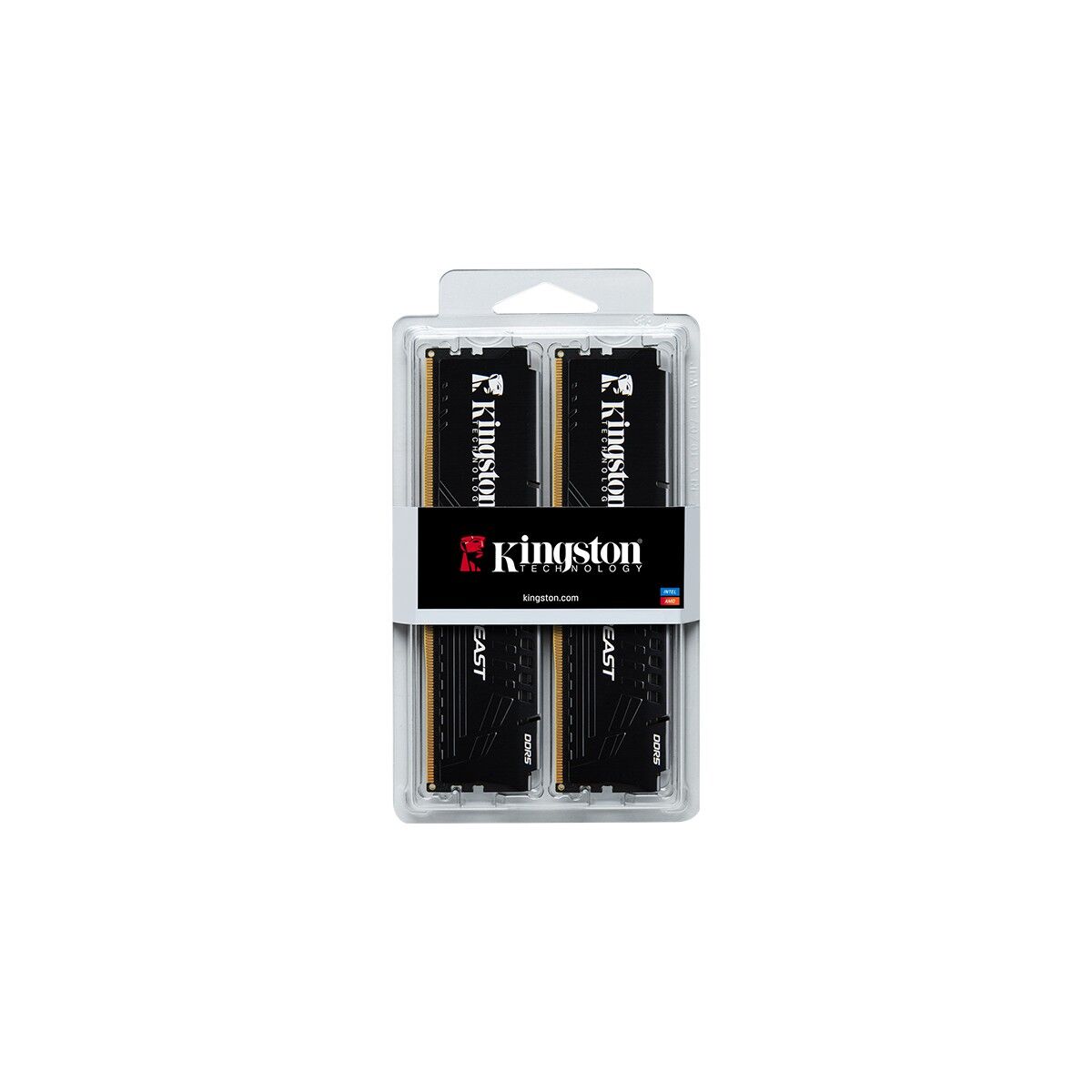 Kingston 16GB 6000MT/s DDR5 CL36 DIMM (Kit of 2) Beast Black EXPO Turkey KF560C36BBEK2-16TR - RAM