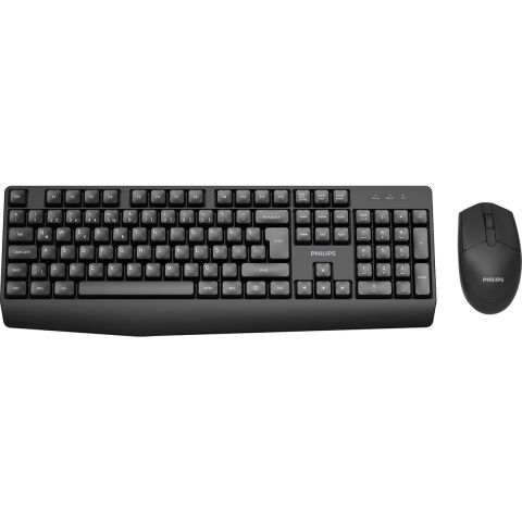 Philips SPT6337 Kablosuz Türkçe Q Klavye & Mouse Seti Siyah