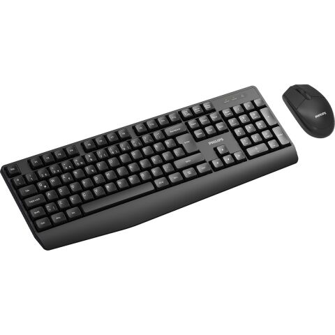 Philips SPT6337 Kablosuz Türkçe Q Klavye & Mouse Seti Siyah