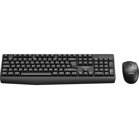 Philips SPT6337 Kablosuz Türkçe Q Klavye & Mouse Seti Siyah
