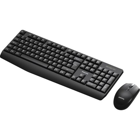 Philips SPT6337 Kablosuz Türkçe Q Klavye & Mouse Seti Siyah