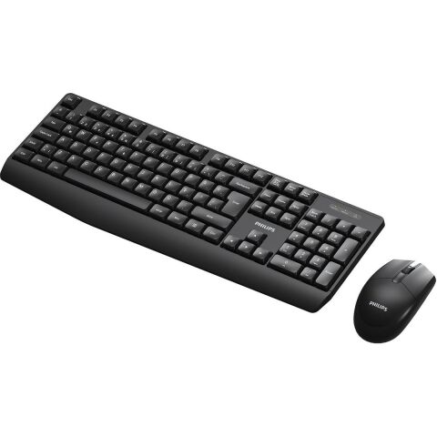 Philips SPT6337 Kablosuz Türkçe Q Klavye & Mouse Seti Siyah