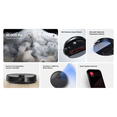 Roborock S8 Pro Akıllı Robot Süpürge Siyah