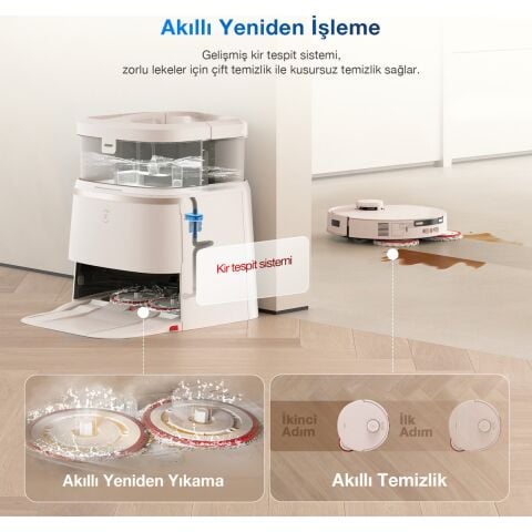 Ecovacs Deebot T30 Pro Omni Akıllı Robot Süpürge ve Paspas Rose