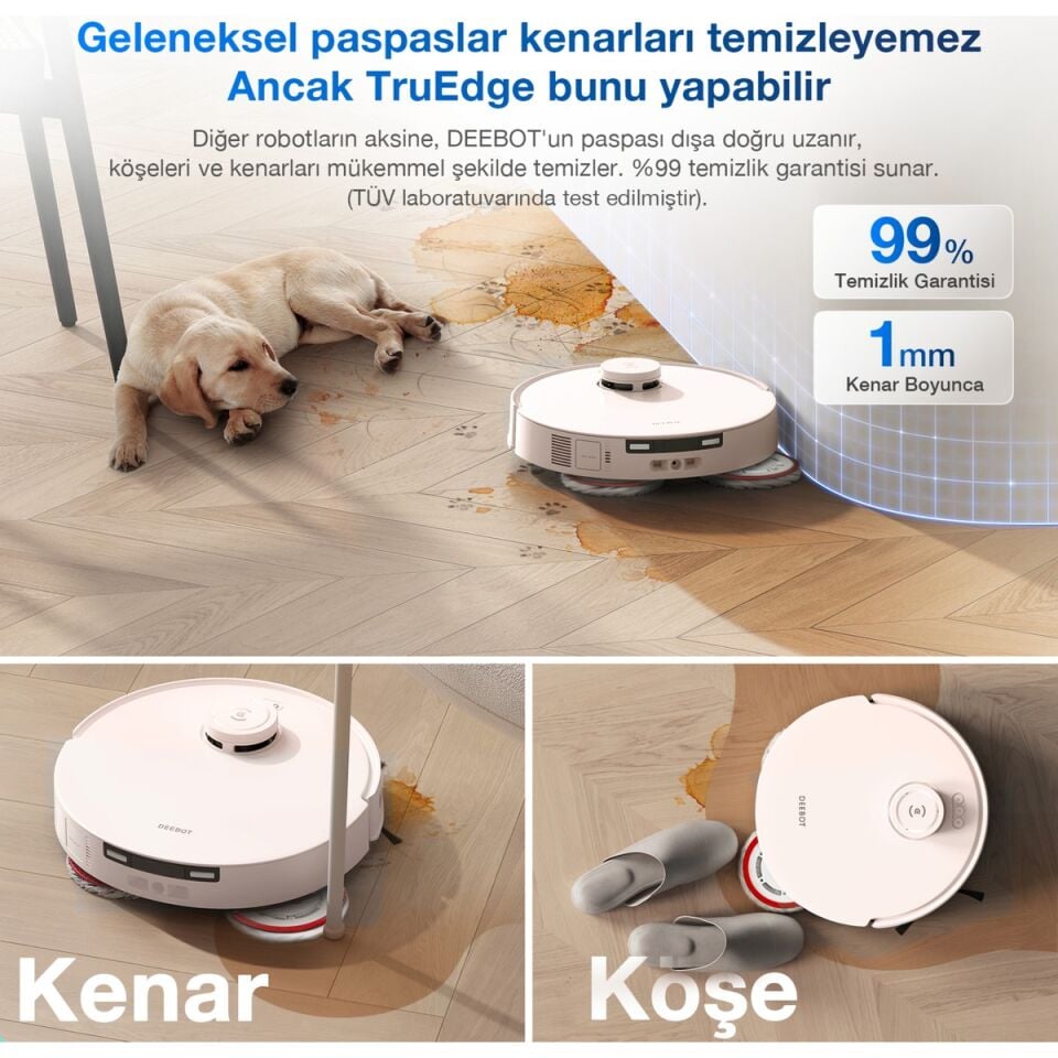 Ecovacs Deebot T30 Pro Omni Akıllı Robot Süpürge ve Paspas Rose