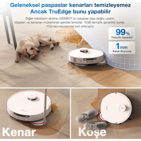 Ecovacs Deebot T30 Pro Omni Akıllı Robot Süpürge ve Paspas Rose