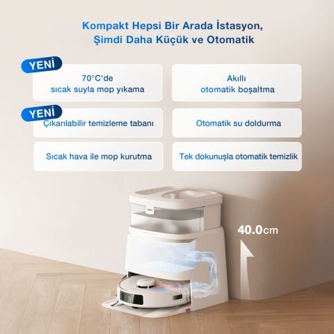 Ecovacs Deebot T30 Pro Omni Akıllı Robot Süpürge ve Paspas Rose