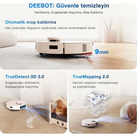 Ecovacs Deebot T30 Pro Omni Akıllı Robot Süpürge ve Paspas Rose