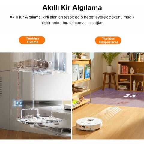 Roborock Qrevo Pro Akılı Robot Süpürge Beyaz