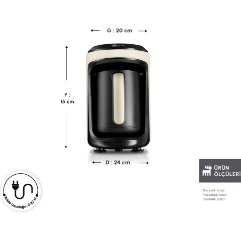 Karaca Hatır Hüp 2 In 1 Türk Kahve Makinesi / Filtre Kahve Makinesi Soft Cream