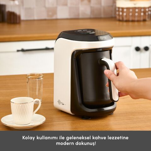 Karaca Hatır Hüp 2 In 1 Türk Kahve Makinesi / Filtre Kahve Makinesi Soft Cream