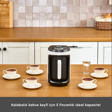 Karaca Hatır Hüp 2 In 1 Türk Kahve Makinesi / Filtre Kahve Makinesi Soft Cream