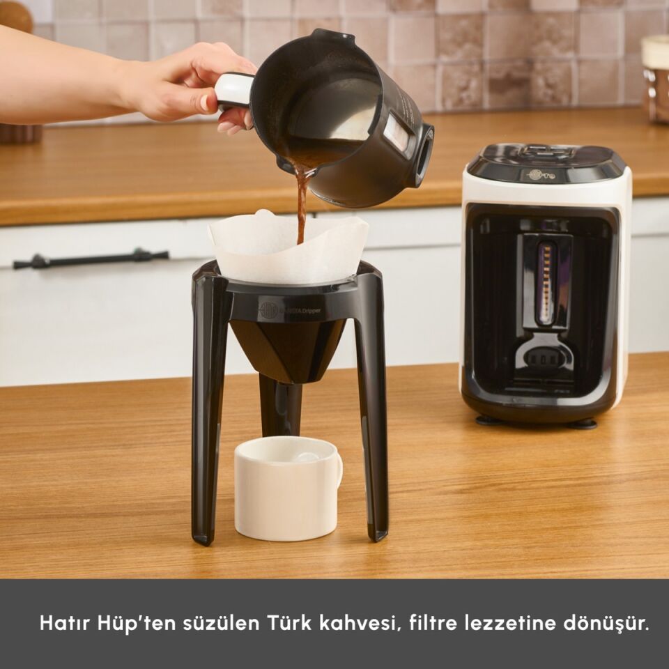 Karaca Hatır Hüp 2 In 1 Türk Kahve Makinesi / Filtre Kahve Makinesi Soft Cream