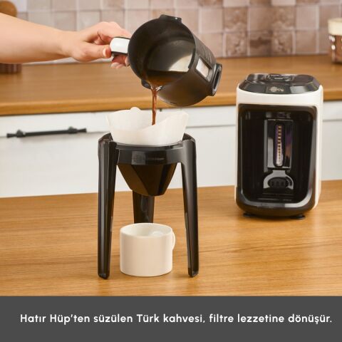Karaca Hatır Hüp 2 In 1 Türk Kahve Makinesi / Filtre Kahve Makinesi Soft Cream