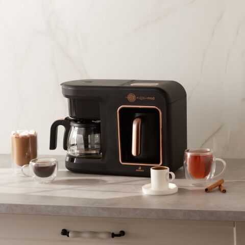 Karaca Hatır Plus Mod 5 In 1 Essential Kahve Makinesi Black Copper