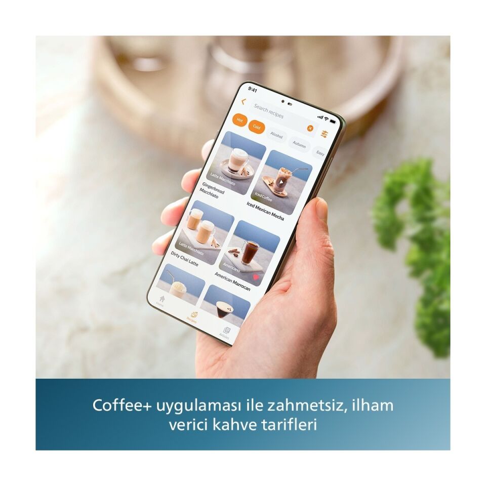 Philips EP3347/90 3300 Serisi LatteGo Tam Otomatik Espresso Makinesi, AquaClean Filtre, 6 İçecek, SilentBrew, Siyah Krom,