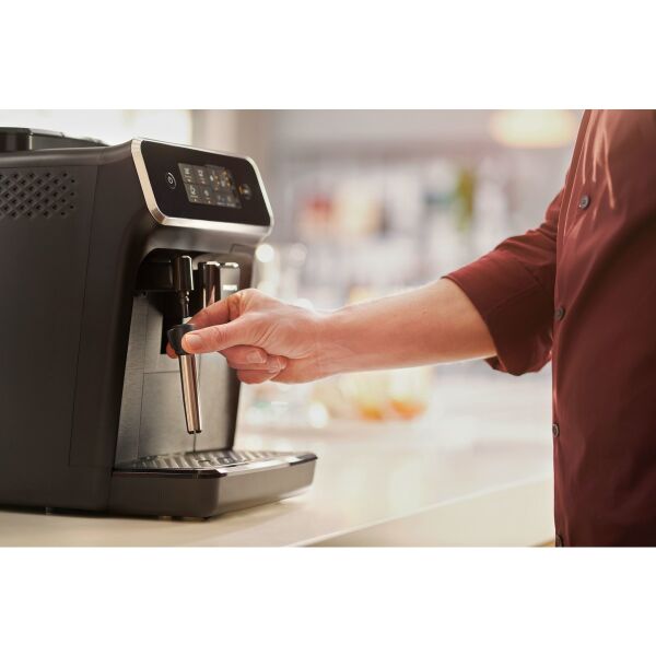 Philips EP2220/10 2200 Serisi Tam Otomatik Espresso Makinesi, Dokunmatik Ekran, Klasik Süt Köpürtücü, 2 İçecek, Mat siyah,