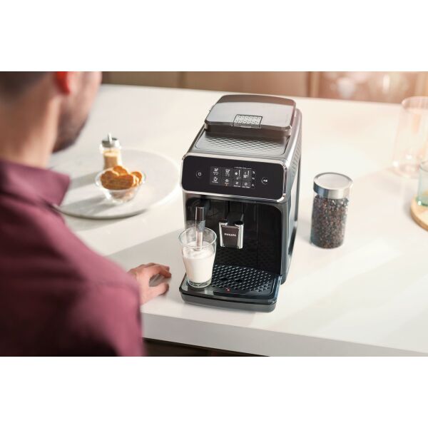 Philips EP2220/10 2200 Serisi Tam Otomatik Espresso Makinesi, Dokunmatik Ekran, Klasik Süt Köpürtücü, 2 İçecek, Mat siyah,
