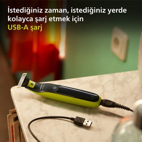 Philips OneBlade QP2724/20 Elektrikli Tiras Makinesi - Sakal & Vücut - Islak & Kuru Kullanim