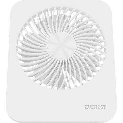 Everest EFN-601 Beyaz 2000MAH 4 Kademeli 4000RPM Hız Metal Ayak Masaüstü USB Fan