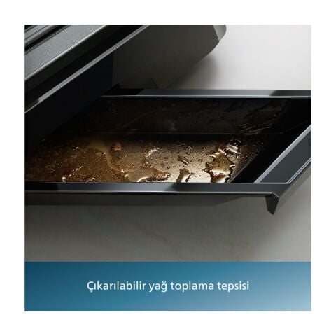 Philips 5000 Serisi HD6301/90 2200W Izgara ve Tost Makinesi,Çıkarılabilir Plakalar, Izgara için Tam Açılır, Yapışmaz Plakalar, Yükseklık Ayarı