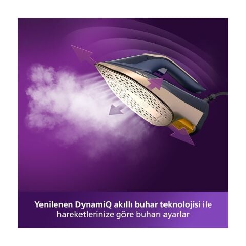 Philips 8000 Serisi DST8050/20 Azur Buharlı Ütü, 3000W, 260 g Turbo Şok Buhar, 85 g/dk Sürekli Buhar, Sıfır Yanık Riski