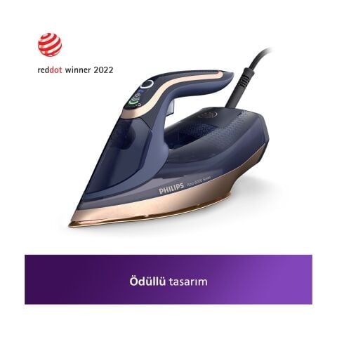 Philips 8000 Serisi DST8050/20 Azur Buharlı Ütü, 3000W, 260 g Turbo Şok Buhar, 85 g/dk Sürekli Buhar, Sıfır Yanık Riski