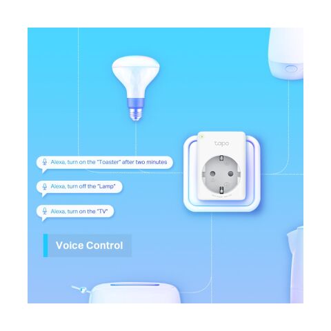 TP-Link Tapo P100 | Akıllı Mini Wi-Fi Priz | Uzaktan Kontrol | Alexa ve Google Home Uyumlu | Cihaz Paylaşımı | Zamanlama Özelliği | Kolay Kurulum | Hub Gerektirmez