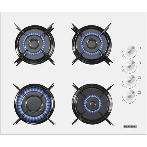 Kumtel Home Beyaz Cam Ankastre Set