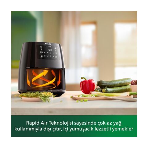 Philips Airfryer 3000 Serisi L HD9243/90 Rapid Air Teknolojisi, 4,1 Lt, 7 Ayarlı Dokunmatik Ekran