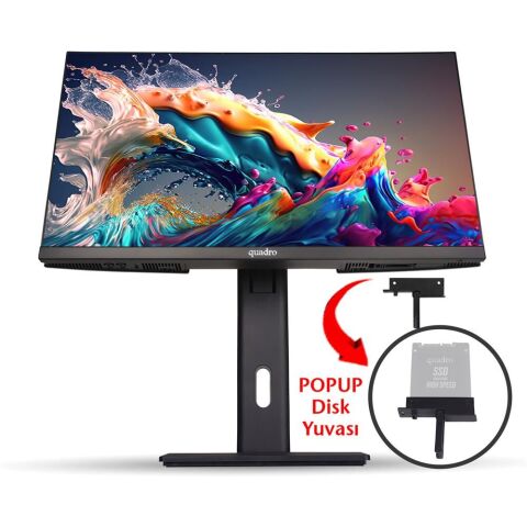 Quadro EXPANSE AI B224 25165 23.8'' IPS Ci5 12450H 16gb 512gb NVME SSD OB VGA Freedos AIO ( Pivot, Parmak İzi)