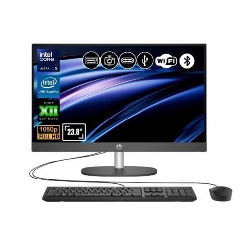 Hp ProOne 240 G10 D1GD0ET Ultra 5 125U 16GB 512GB SSD 23.8'' Siyah FreeDOS All In One PC