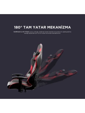 Rampage KL-R17 TITAN Kırmızı/Siyah Oyuncu Koltuğu