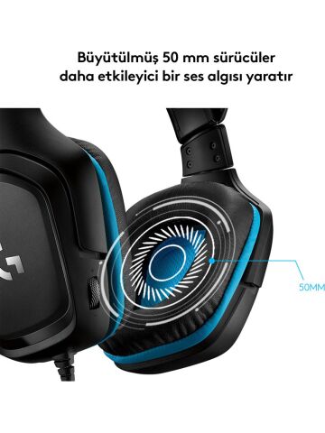 Logitech 981-000770 G432 7.1 Surround Mikrofonlu Kulaklık