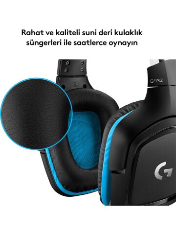 Logitech 981-000770 G432 7.1 Surround Mikrofonlu Kulaklık